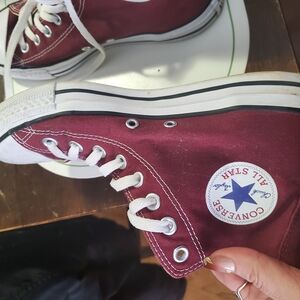 Converse Maroon High-Top Sneakers